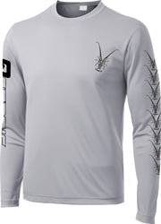 Florida "Bug City" Mens Performance LS Tee in Silver