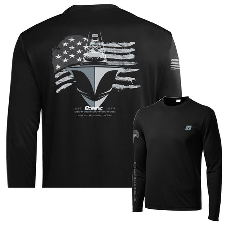 American Offshore Mens Performance LS Tee